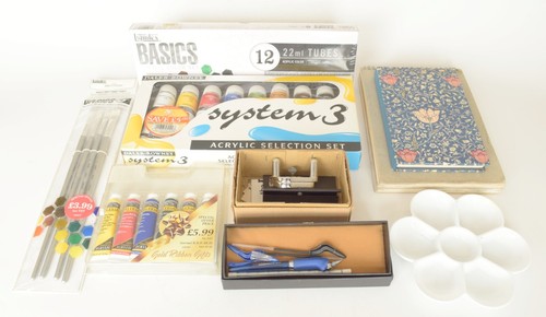 Selection acrylic paints - of,