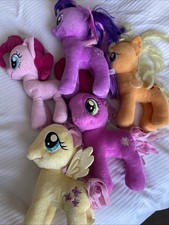 My Little Pony Plushies Bundle X5, Applejack, Fluttershy Rainbow Dash Etc
