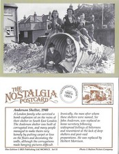 Postcard ww2 anderson shelter - postcard,