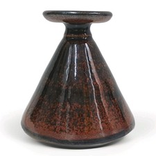 Louis Mulcahy Irish Studio Pottery Stoneware Cone Blue Vase Dingle Ireland 