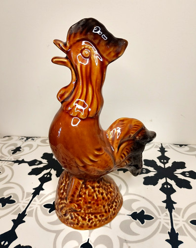 Brown glazed ceramic pottery - ceramic,