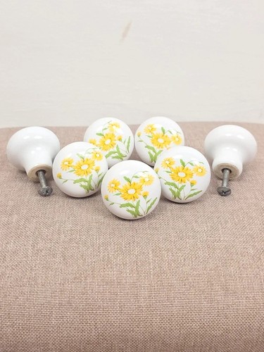 Vintage ceramic floral drawer - floral,