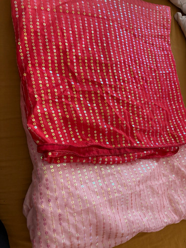 Light pink red hologram sequin - light, pink/red