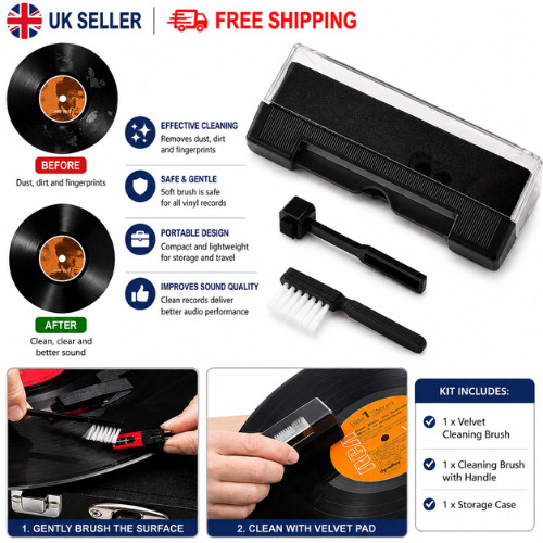 Vinyl record cleaning brush - vinyl,
