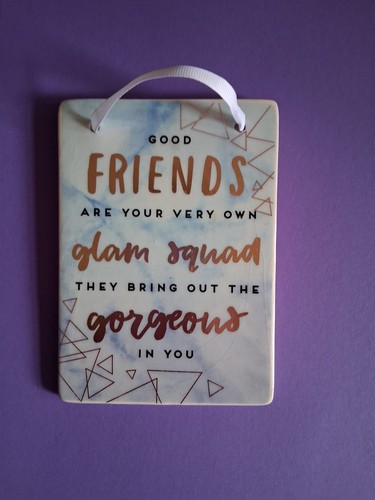 Good friends porcelain plaque - good,