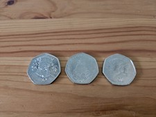 2015 2016 2017 Gibraltar Christmas Tree Santa 50P Pence Coin Collectable Bundle