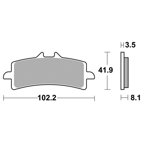 Front brake pads - pads, racing