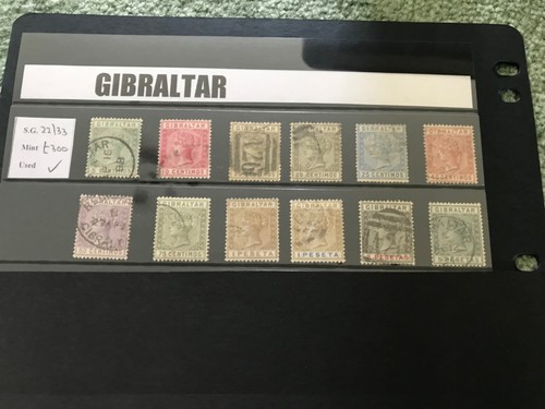 Gibraltar sg22 1889 96 - gibraltar, sg22/33