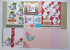 CLEAROUT  9 A4 Floral Foiled Decoupage Toppers, Inserts & Paper Card Kit A1