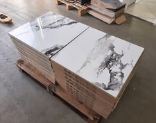 TILES JOBLOT 59:  Black/ Grey Smokey Marble Effect Polished Porcelain Tiles 23m2