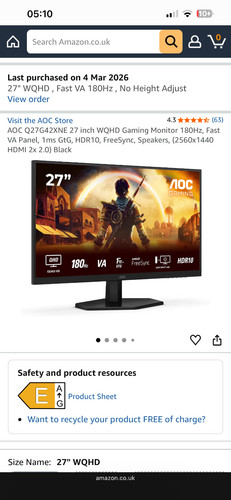 Aoc inch monitor - 27,