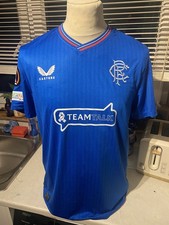 Rare Glasgow Rangers Match Issue Pro Football Shirt M Leon King Europa League 