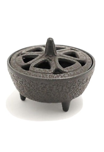Cast iron lotus cauldron - cast,