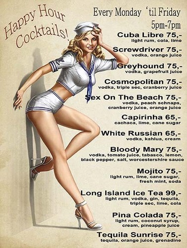 Happy hour cocktail retro - cocktail,