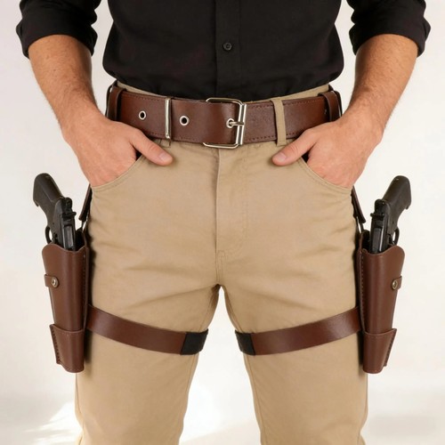 Thigh holster with belt for - thigh,