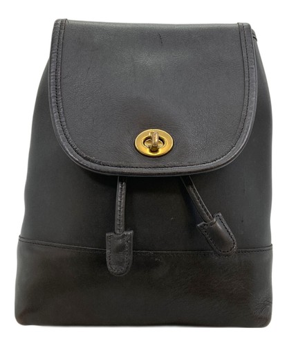 Coach black leather backpack - coach,