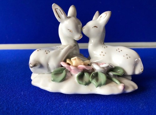 Vintage porcelain deer - vintage,