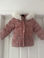 Lipsy London girls Pink Coat Age 4 Good Condition