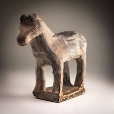 Terracotta Horse Figurine Chinese Qin Dynasty Reproduction 10.5cm Tall