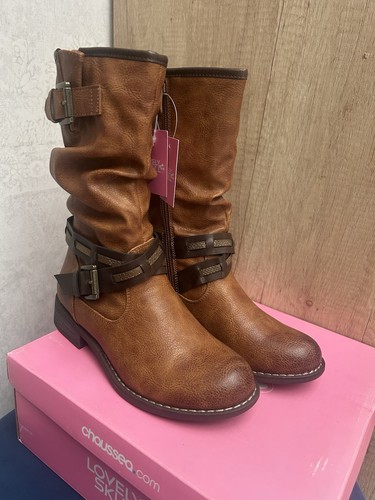 Girls brown mid - brown, boots
