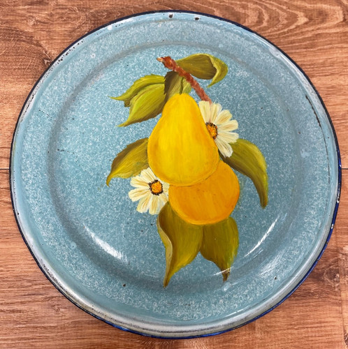 Enamel handpainted vintage - enamel,