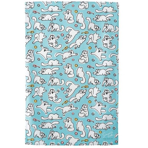 Simon cat blue - tea, towel