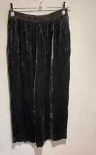 Hebbeding wide leg velvet trousers Size 1 UK 8 10 VGC grey classic smart casual