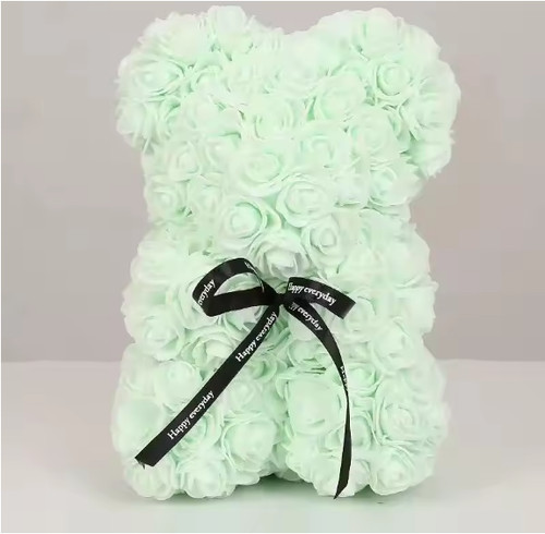 25cm artificial teddy - artificial, rose