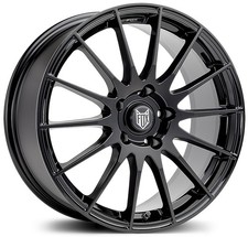 Alloy Wheels 17" Fox FX004 Black Gloss For VW Golf R32 [Mk4] 02-04