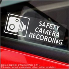 5 x SAFETY Camera Recording Warning Stickers-30mm CCTV Sign-Car,Taxi,MiniCab Van