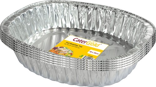 Large oval foil roasting tray - foil,