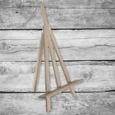 Large Beechwood Table Top Easel Display Canvas Pictures Deep Holder Stand H45cm