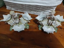 Pair of Antique Royal Dux?? Shell Cherubs - unstamped