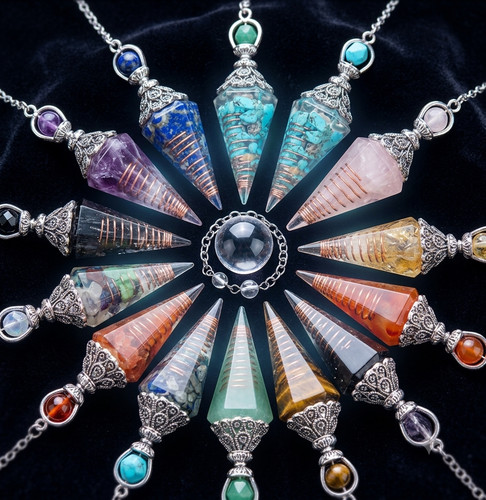 Natural crystal pendulum - natural,