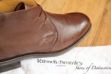Russell & Bromley Brown Leather Chukka Boots Shoes Men's UK 8 US 9 EU 42