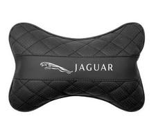 2x Jaguar Black Car Headrest
