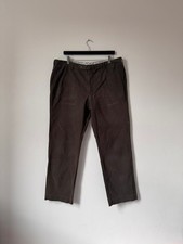 Rota Sport Pleat Trousers in Dark Brown Brush Cotton Stretch, 36