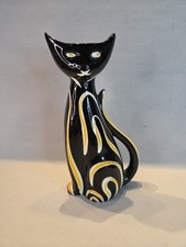  Mid Century Vintage Tigris Pottery Cat Vase By Georg Schmider c1956