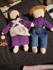 Set of  Amish Boy & Girl Dolls