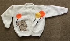 Hand Knitted Children’s Forever Friends Bear Cardigan.