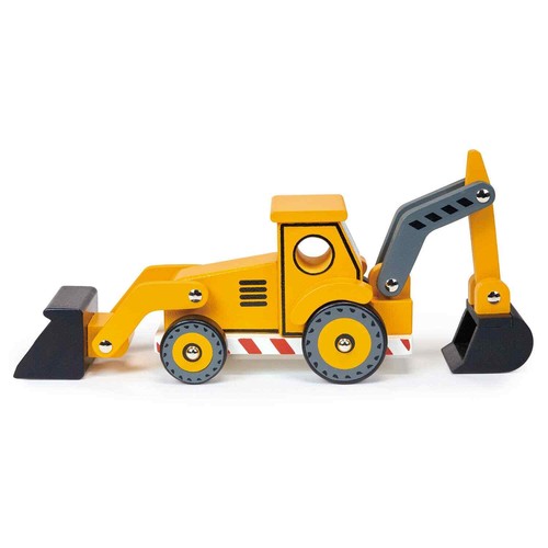 Wooden construction digger toy - wooden,