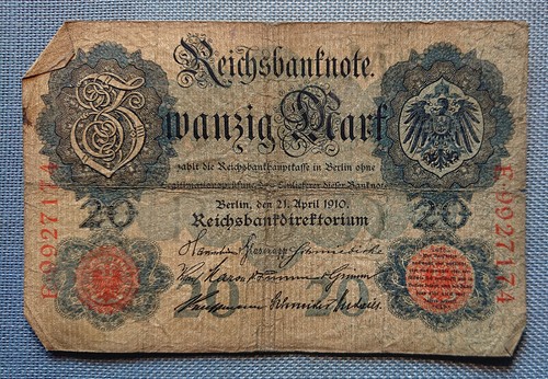 Old reichs banknote - old,