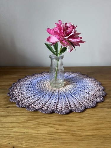 New lilac doily mat - doily,