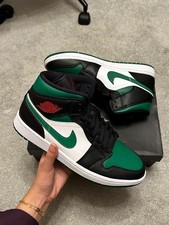 Nike Air Jordan 1 Mid Pine Green/Green Toe UK 10 (US11), 100% Authentic ✅