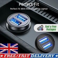 Fast Car Charger 2 USB Port For Iphone Samsung Cigarette Lighter Socket Adapter