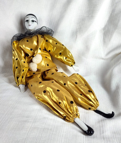 Vintage jester pierrot doll - pierrot,