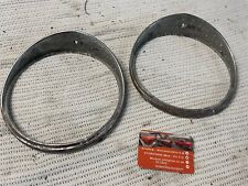Pair Jaguar/ Daimler XJ6 Series 1 2 Head Light Headlamp Bezel Ring Trims Chrome