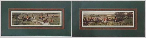 Pair hunting scenes print - pair, of