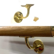 Wikes Handrail Brackets Brass