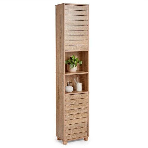 Bathroom floor storage cabinet - bathroom,
